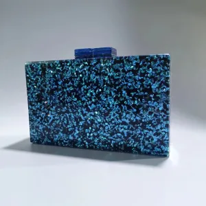 Sequined Acrylic Clutch Bag by Denise