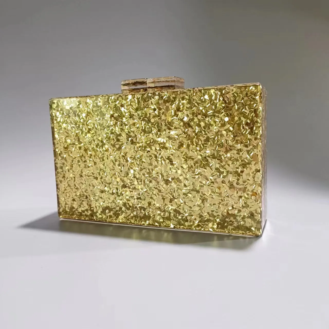 Sequined Acrylic Clutch Bag by Denise