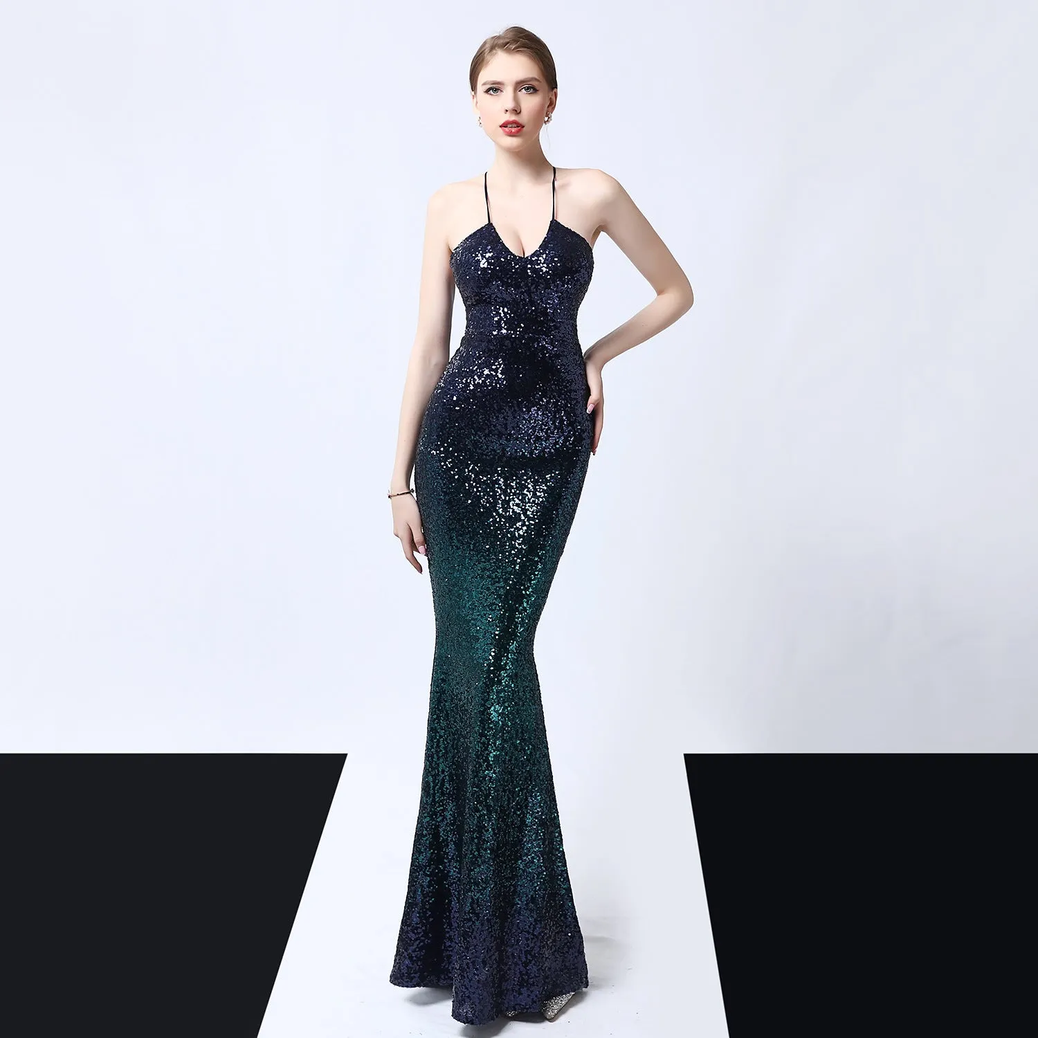 Sequined Evening Dress