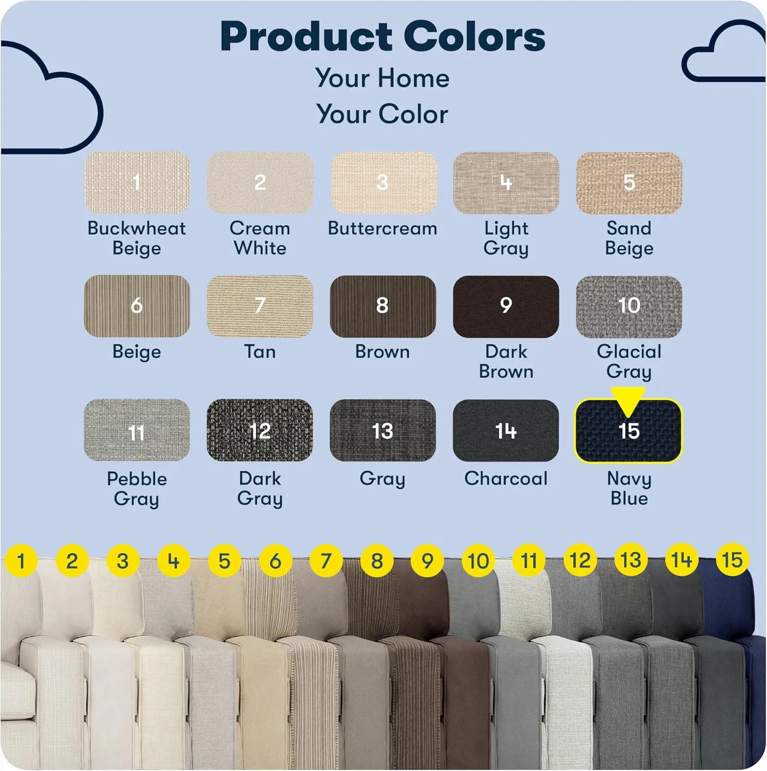 Serta Palisades 61" Track Arm Sofa, Easy Care Polyester, Soft Pillow Back, Pocket Coil Seat Cushions, Removable Covers, Loveseat or Couch for Small Spaces, Living Rooms or Bedrooms, Navy Blue