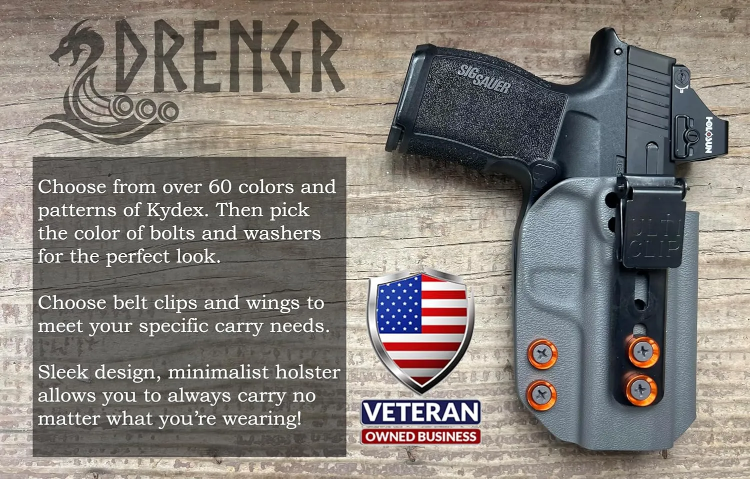 Shadow Systems MR920 Holster :: Made in USA :: IWB Holster for Shadow Systems MR920 :: Over 60 Color Options :: Veteran Owned Company :: Custom Shadow Systems MR920 Holster