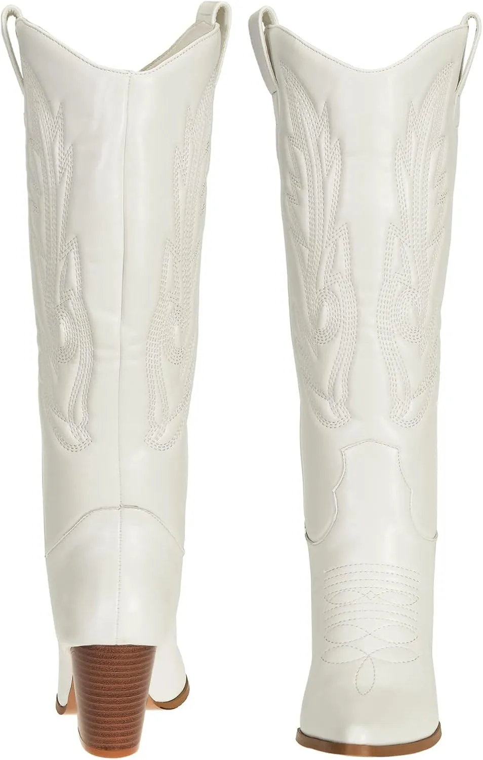 SheSole Women's Tall Cowgirl Cowboy Boots Knee High Chunky Heel Wide Calf Western Country Riding Boots