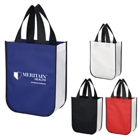 SHINY NON-WOVEN SHOPPER TOTE BAG