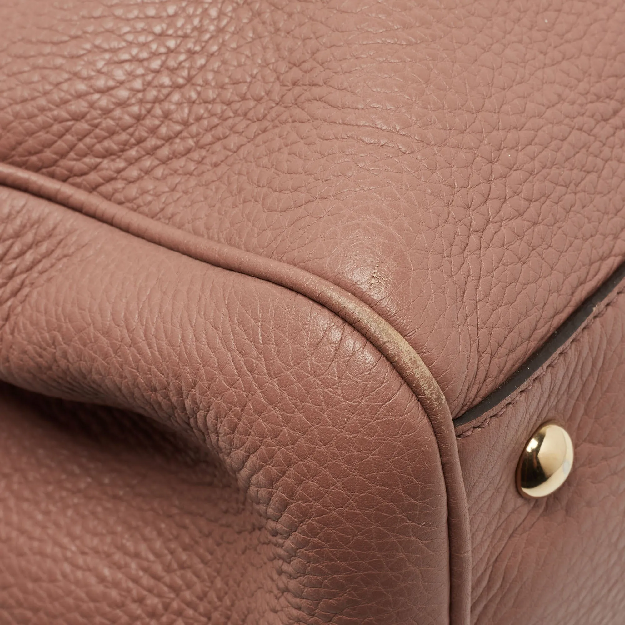 Shopper Medium Leather Top-selling Tote Outstanding Pink Bamboo Gucci Dusty
