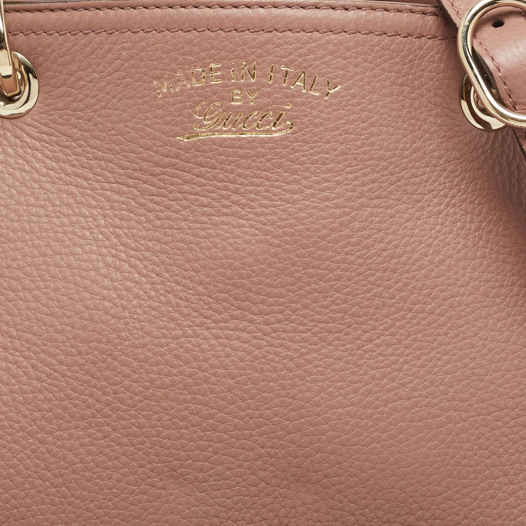 Shopper Medium Leather Top-selling Tote Outstanding Pink Bamboo Gucci Dusty