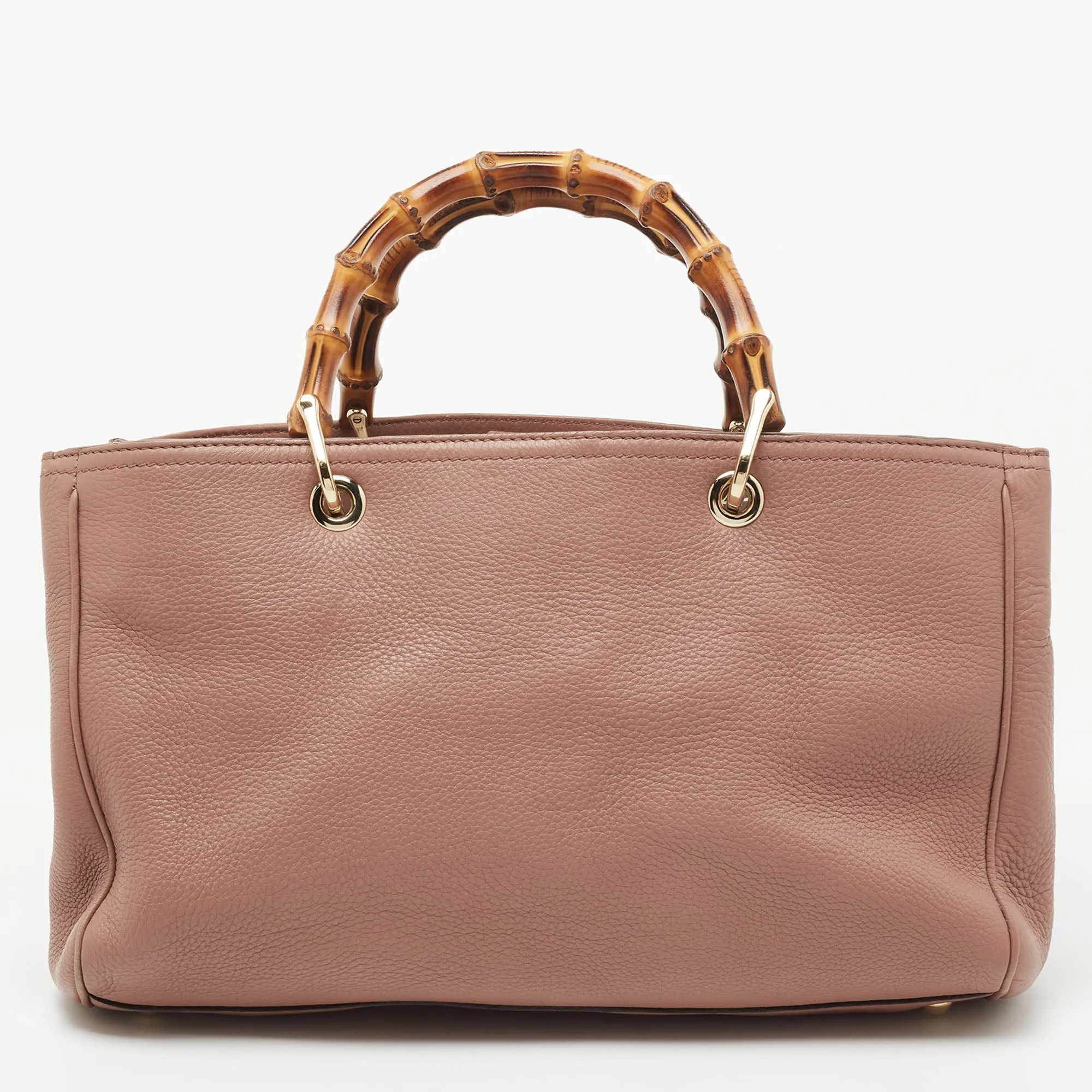 Shopper Medium Leather Top-selling Tote Outstanding Pink Bamboo Gucci Dusty