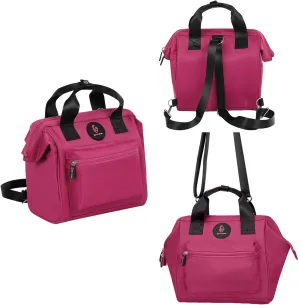 Small Diaper Backpack: Mini Tote Cute Baby Bag for Girl, Toddler Short Trips, Violet Red