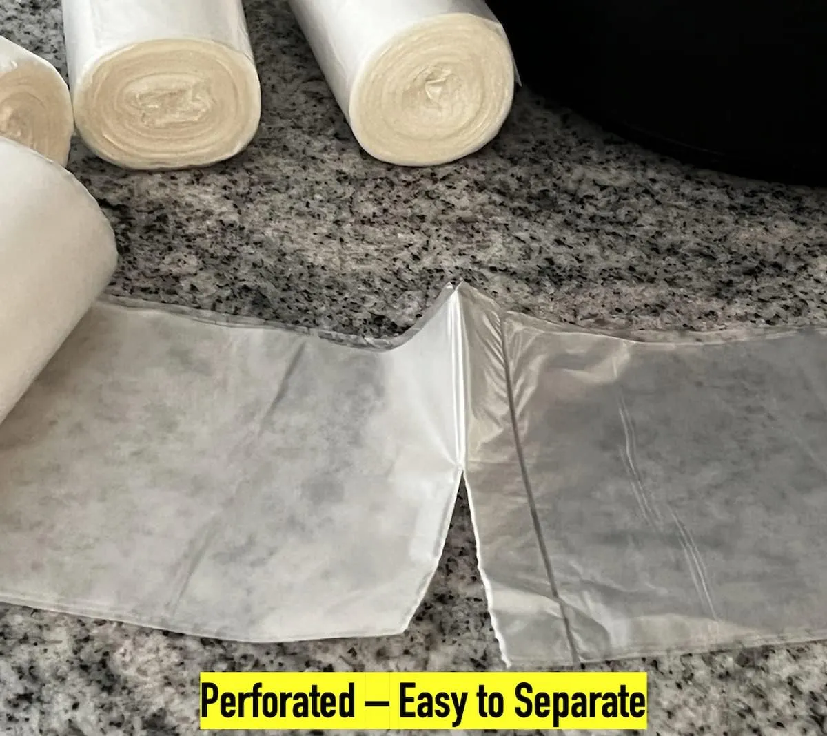 Small Trash Bags CCLINERS 1.2 Gallon 240 Small Clear Garbage Bags Mini Bathroom 1 Gallon Trash Bags, 240 Count