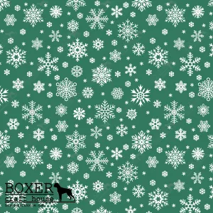 Snowflakes - Pine Green