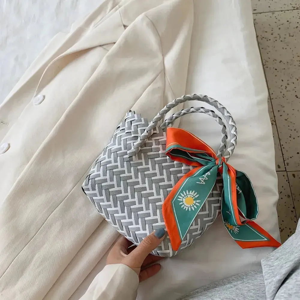 'Sonnet' Woven Ribbon Handbag
