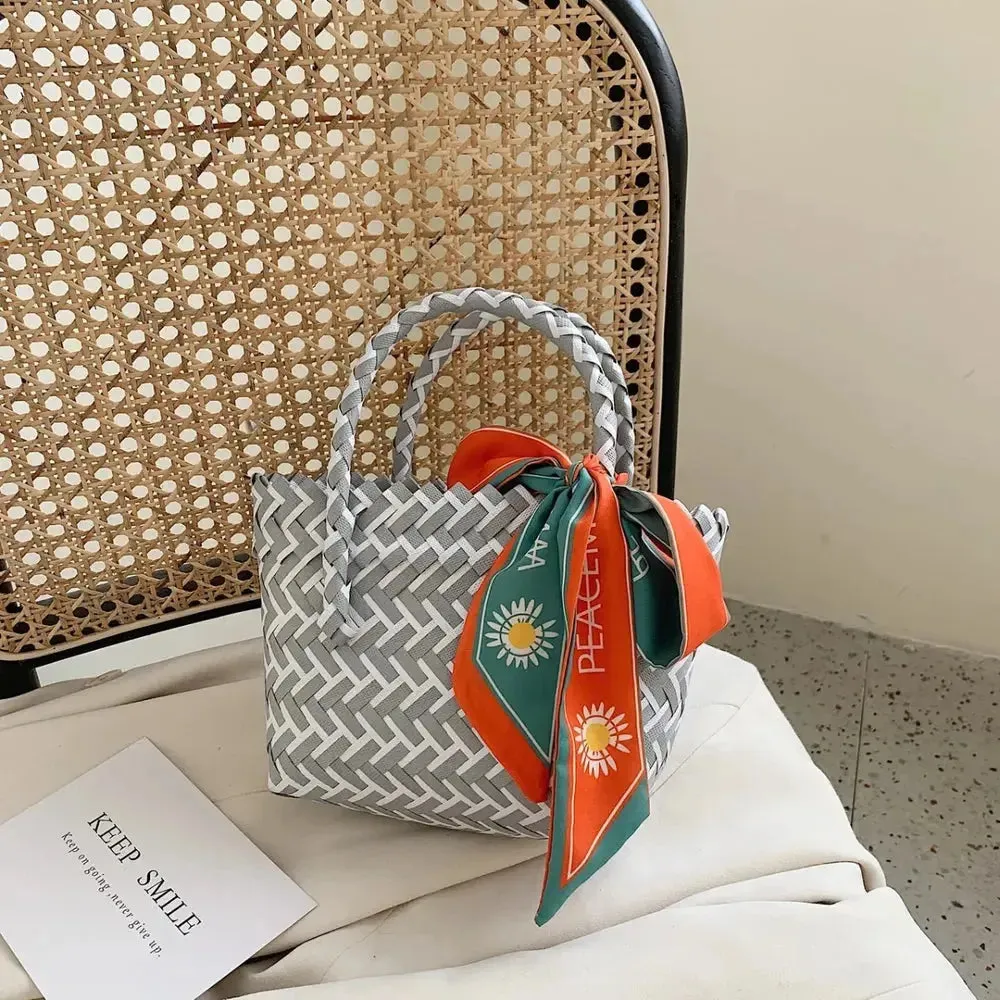 'Sonnet' Woven Ribbon Handbag