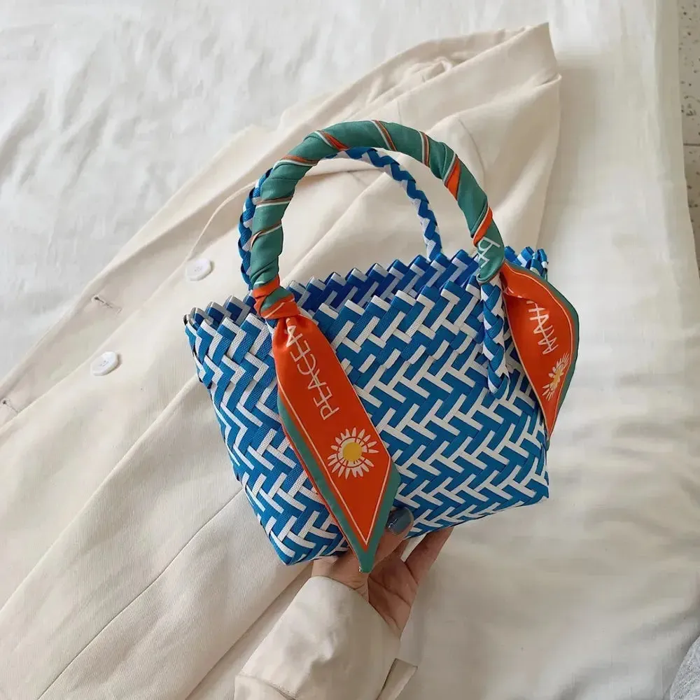 'Sonnet' Woven Ribbon Handbag