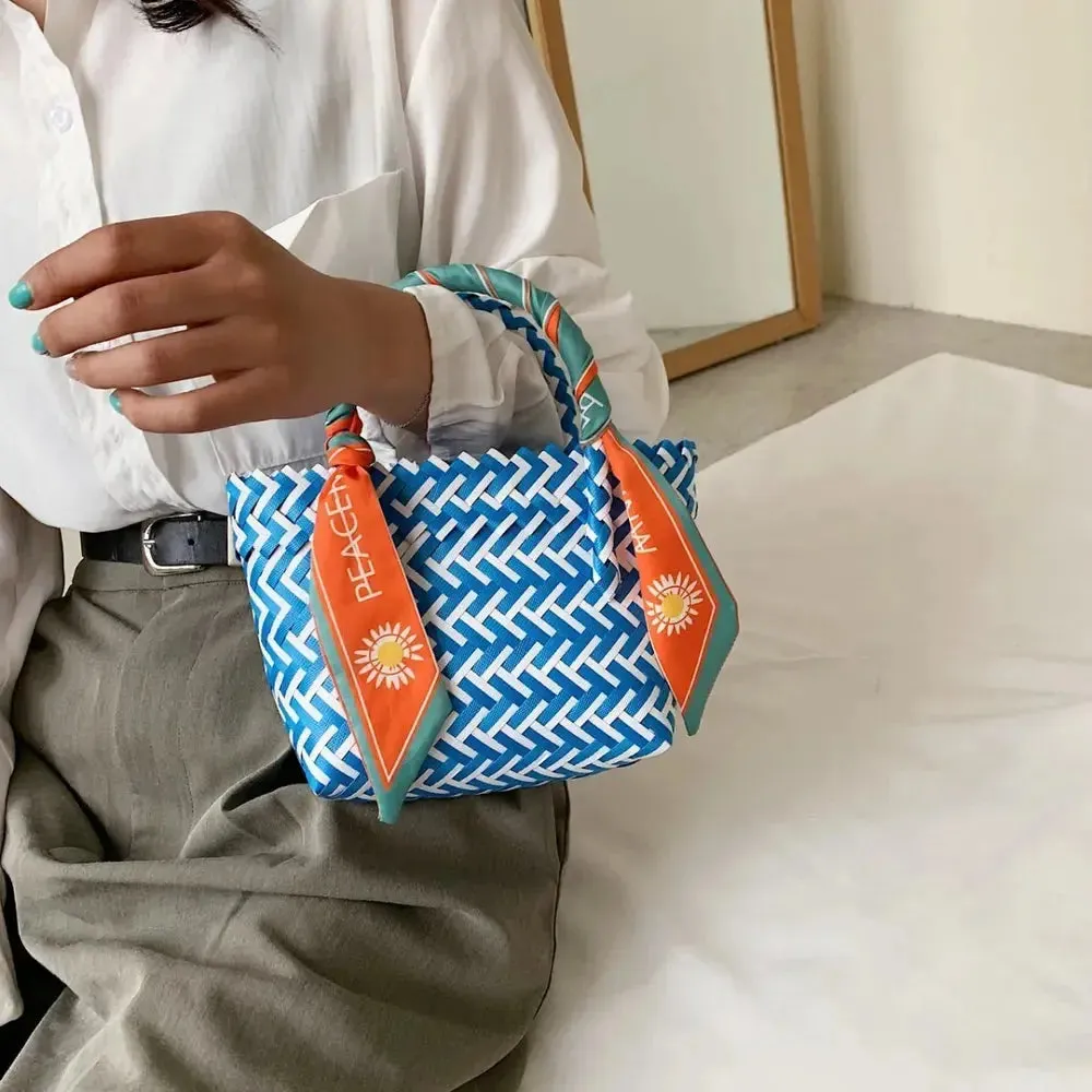 'Sonnet' Woven Ribbon Handbag