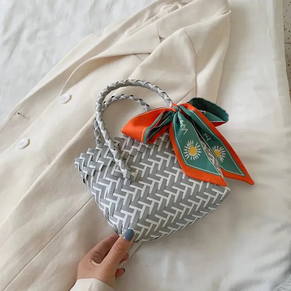'Sonnet' Woven Ribbon Handbag