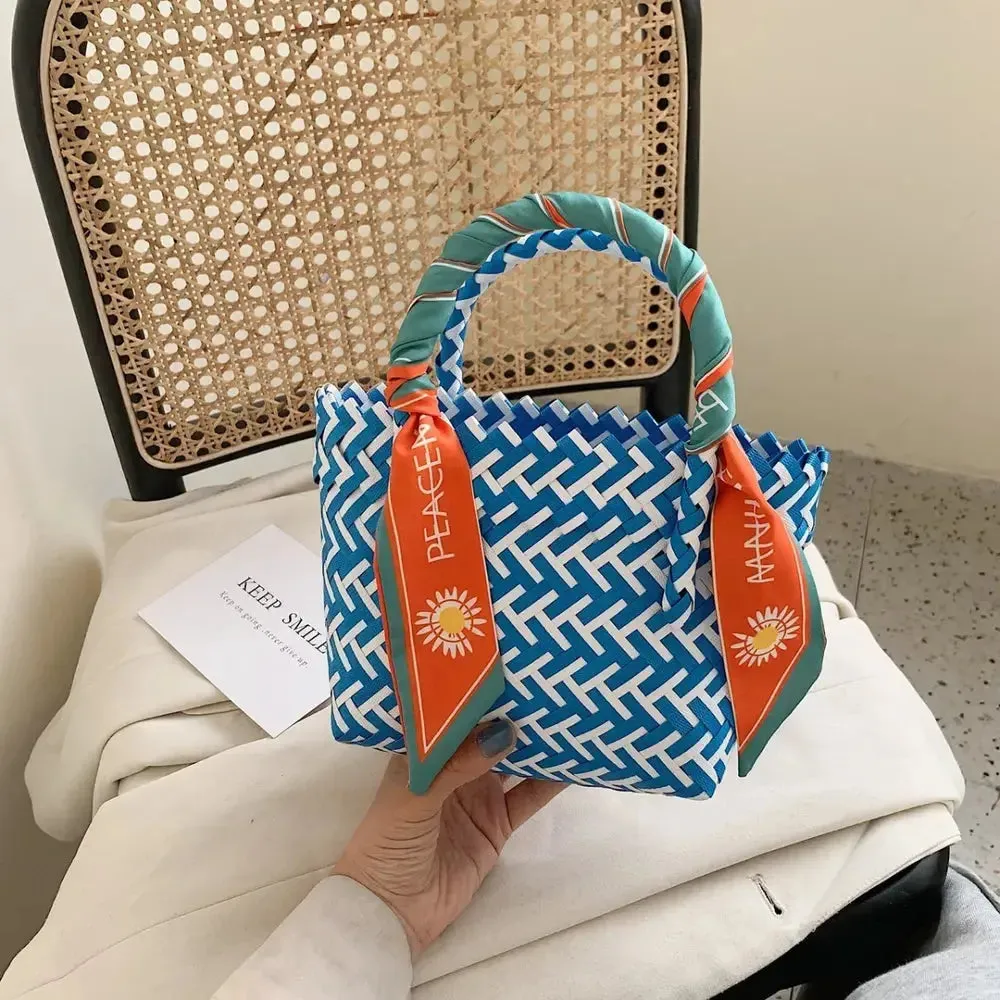 'Sonnet' Woven Ribbon Handbag