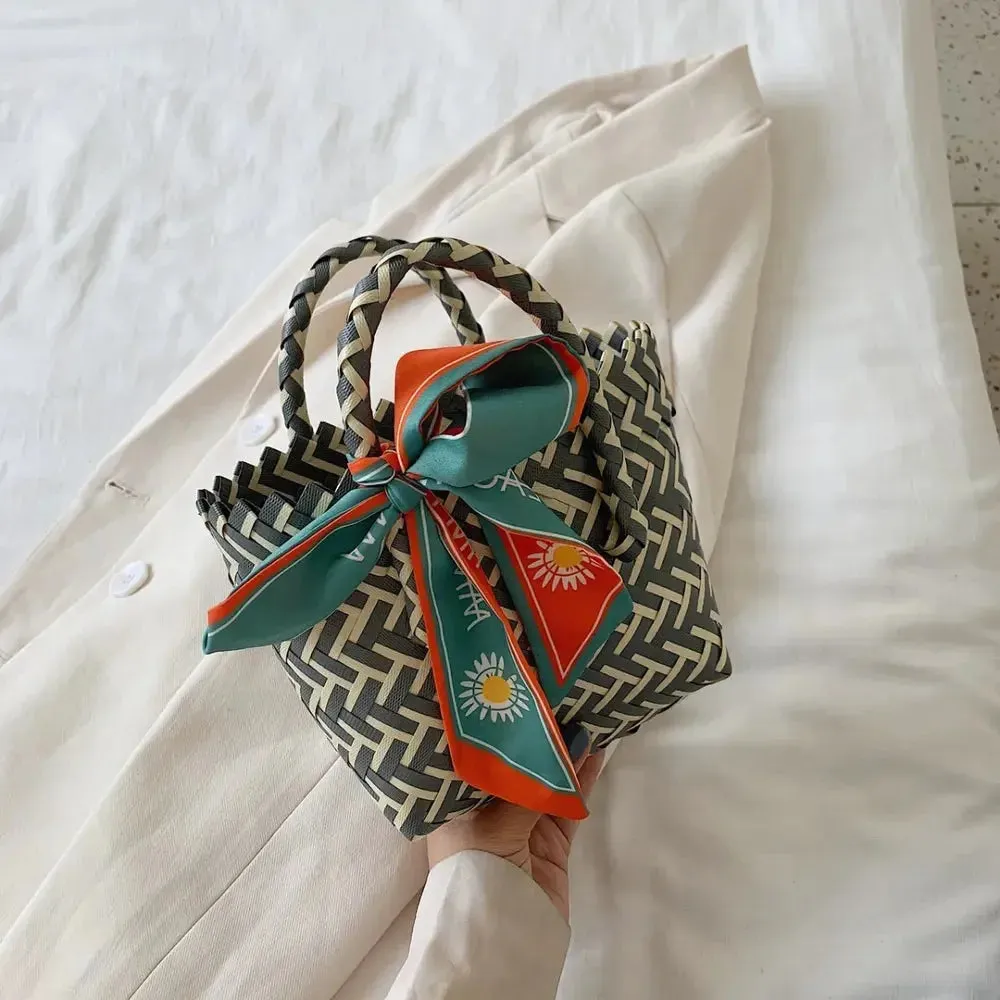 'Sonnet' Woven Ribbon Handbag