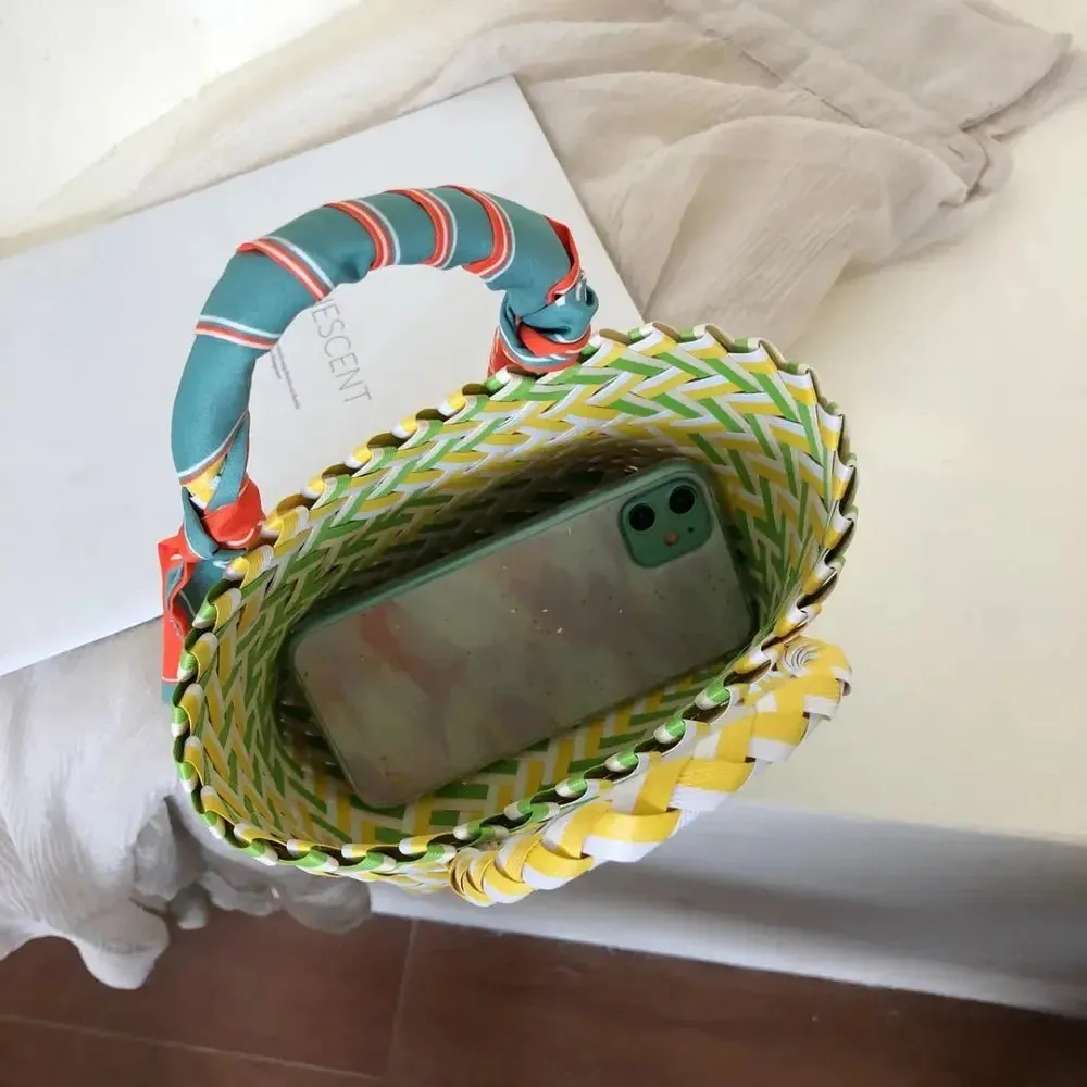 'Sonnet' Woven Ribbon Handbag