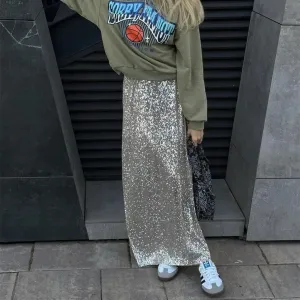 Special promotion Smart design Casual Skirt Women's Sequined Simple