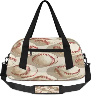 Sport Duffel Bag Cartoon Baseballs Kids Gym Bag Weekender Overnight Bags for Boys Girls Teens Carry On Workout Travel Bag