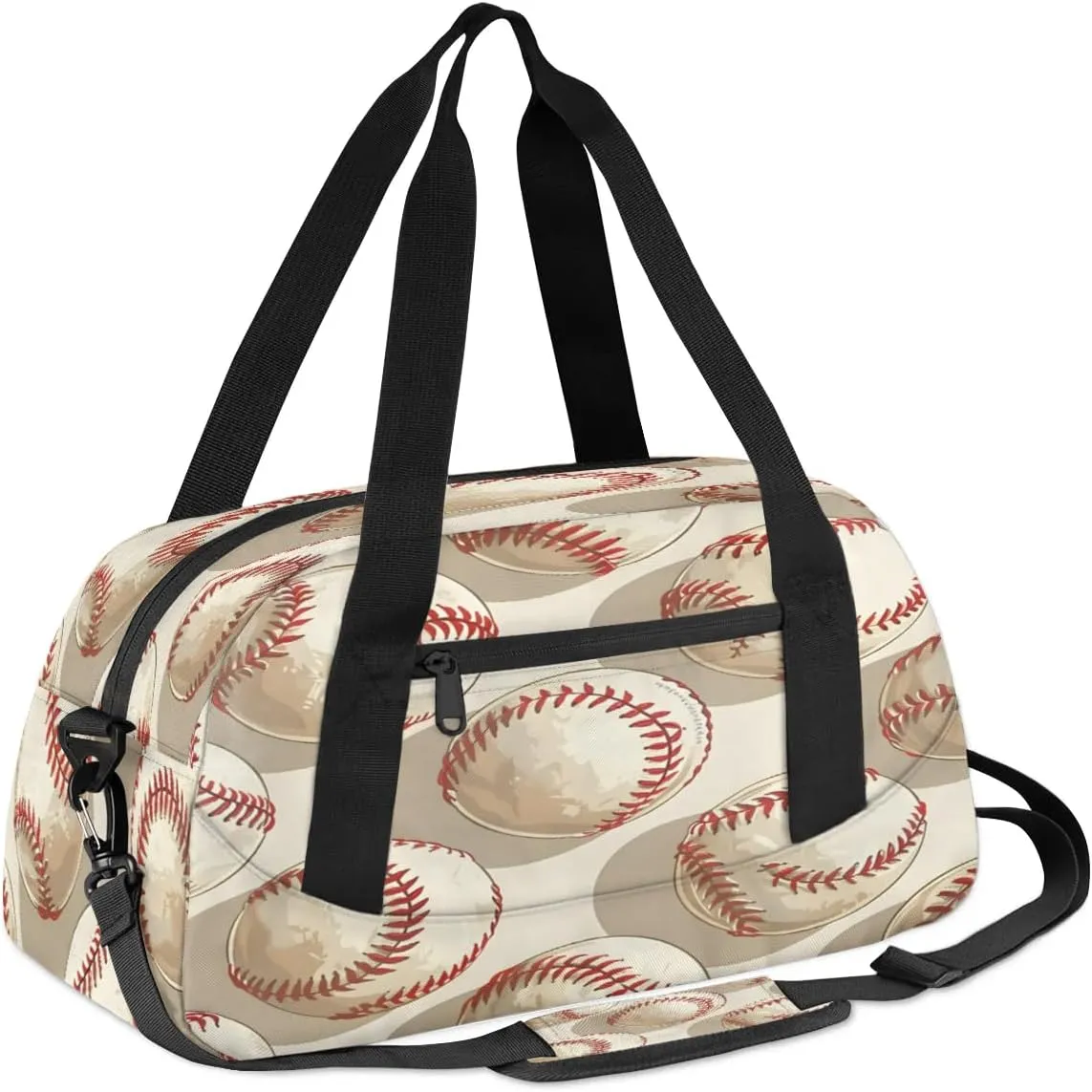 Sport Duffel Bag Cartoon Baseballs Kids Gym Bag Weekender Overnight Bags for Boys Girls Teens Carry On Workout Travel Bag