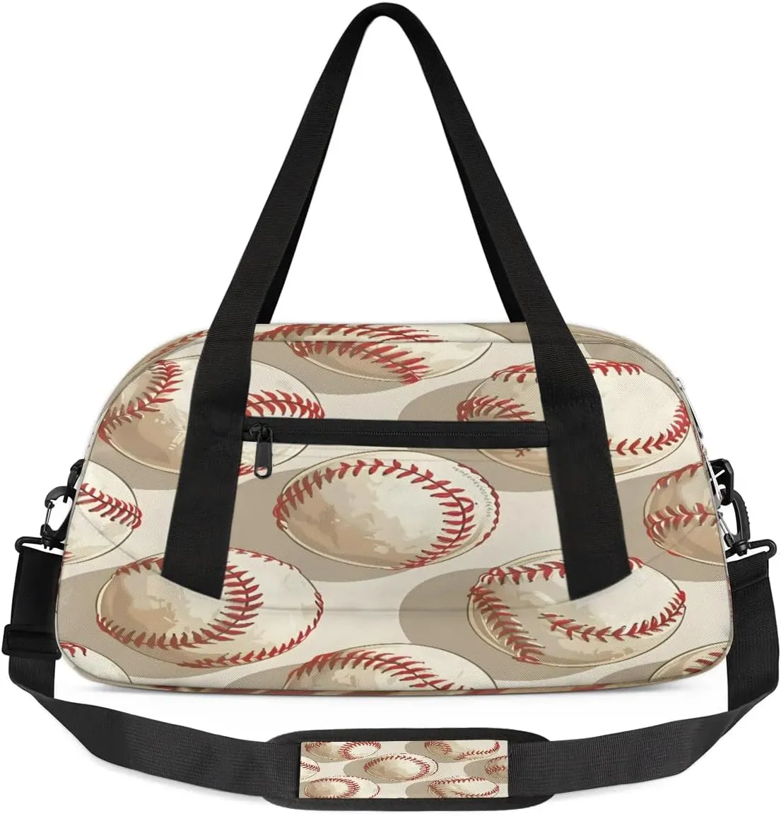 Sport Duffel Bag Cartoon Baseballs Kids Gym Bag Weekender Overnight Bags for Boys Girls Teens Carry On Workout Travel Bag