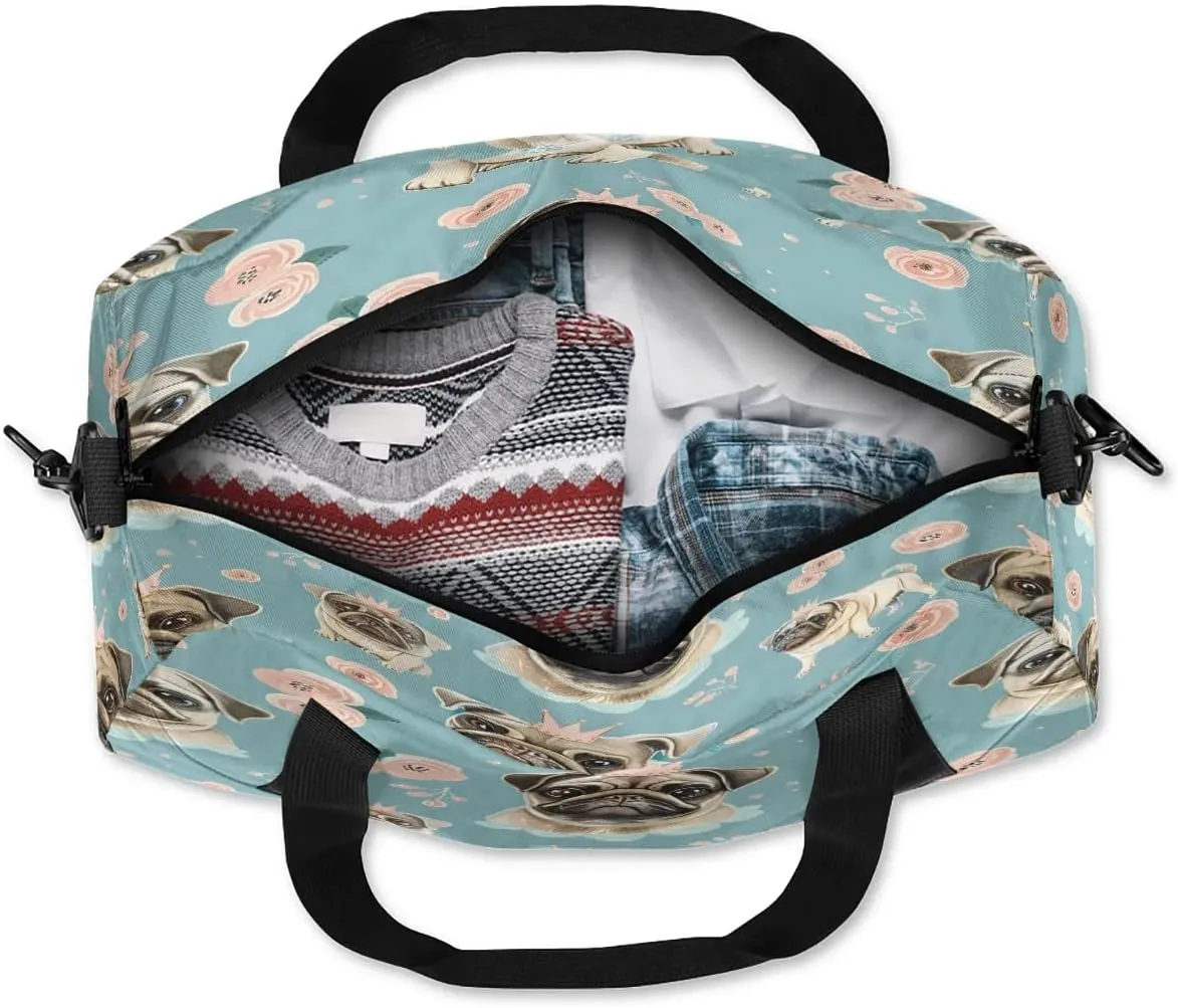 Sport Duffel Bag Cute Dogs Kids Gym Bag Weekender Overnight Bags for Boys Girls Teens Carry On Workout Travel Bag