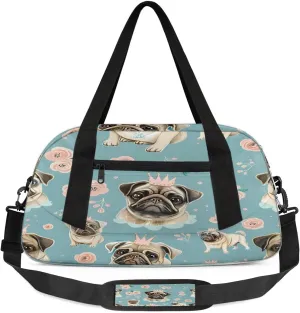 Sport Duffel Bag Cute Dogs Kids Gym Bag Weekender Overnight Bags for Boys Girls Teens Carry On Workout Travel Bag
