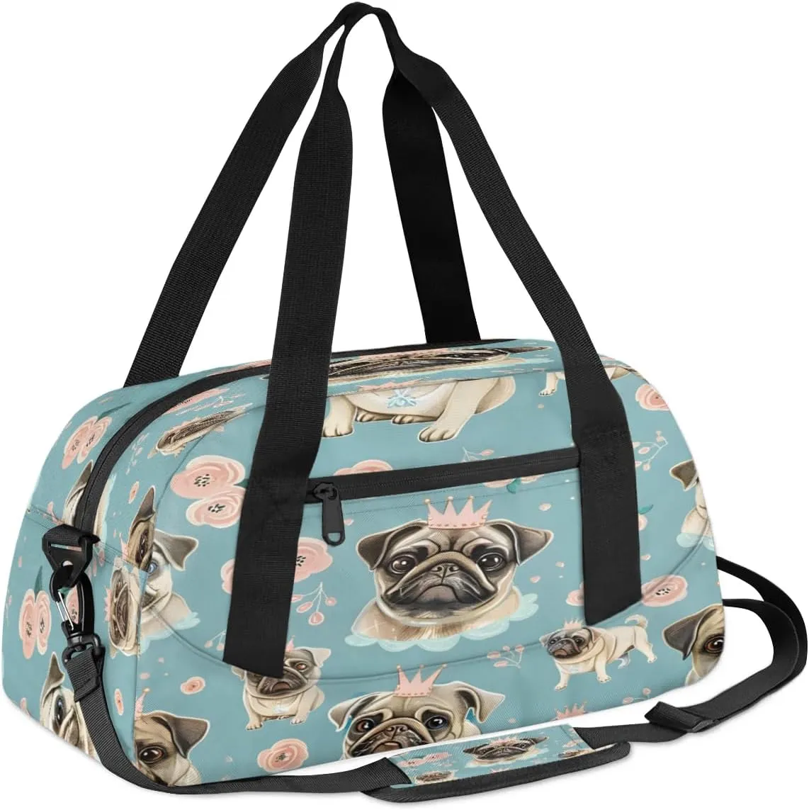 Sport Duffel Bag Cute Dogs Kids Gym Bag Weekender Overnight Bags for Boys Girls Teens Carry On Workout Travel Bag