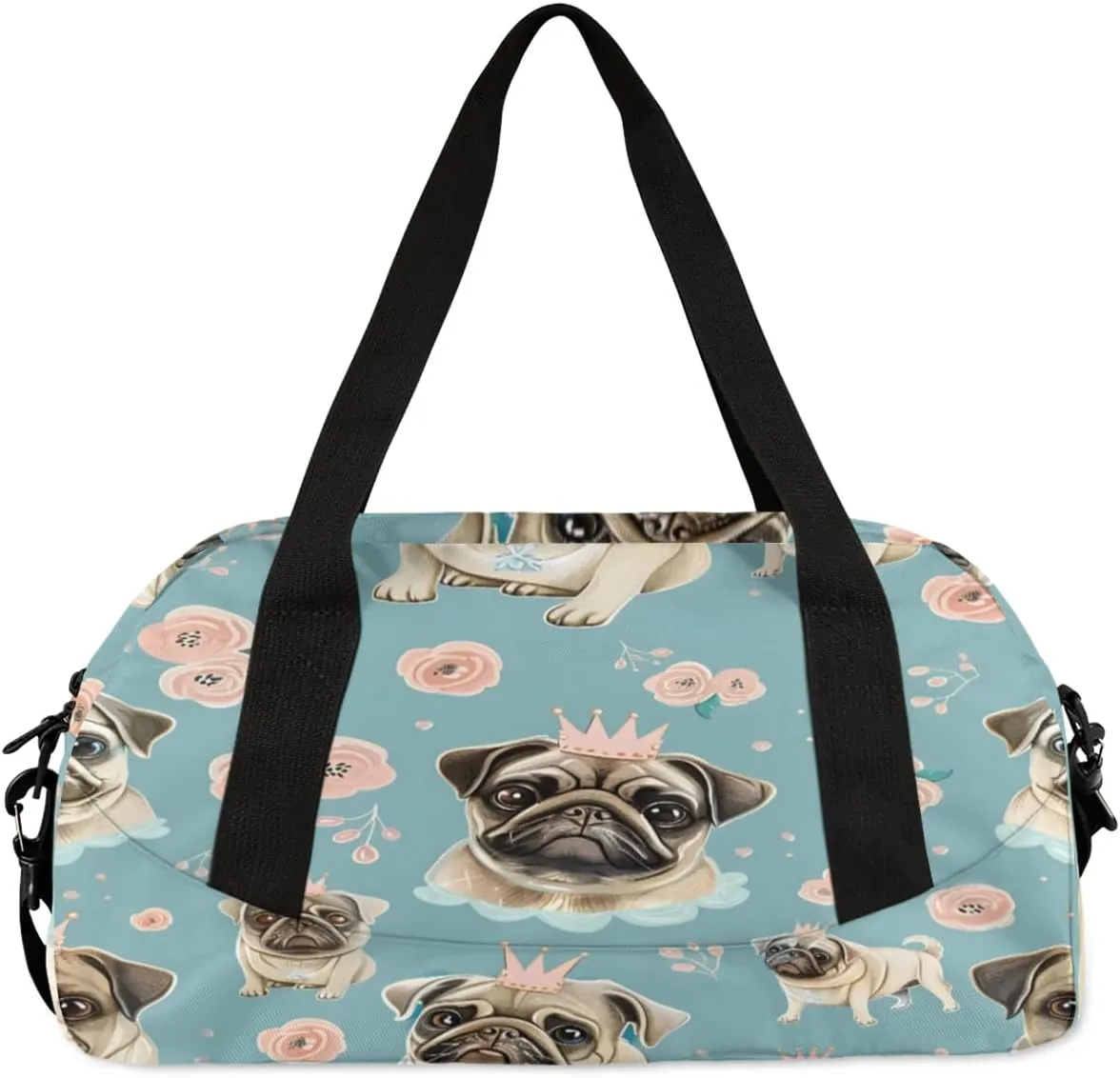 Sport Duffel Bag Cute Dogs Kids Gym Bag Weekender Overnight Bags for Boys Girls Teens Carry On Workout Travel Bag