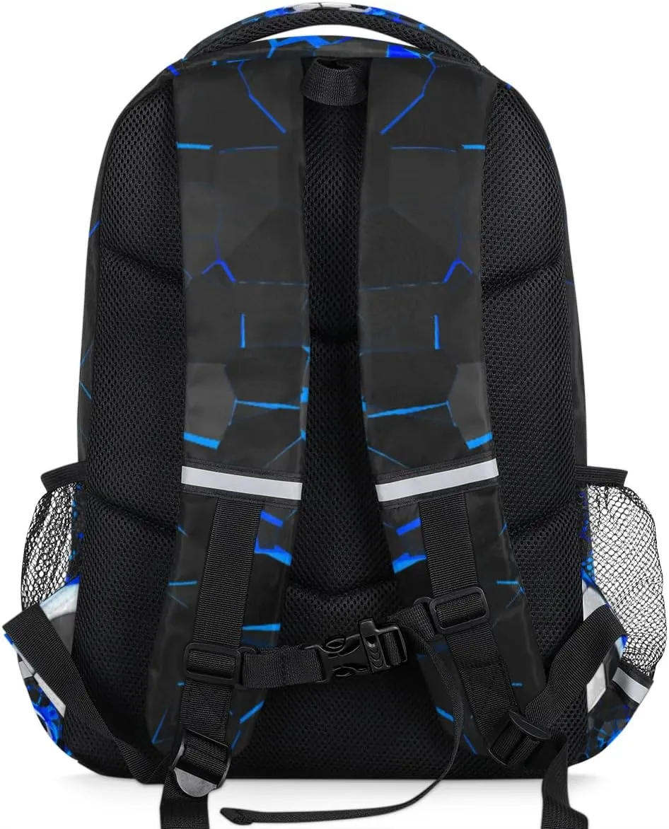 Sport Football Ball School Backpack for Girl Boy Teen Soccer Sport Student Bookbag for Elementary Primary Junior School Bags College Travel Daypack Laptop Backpack for Men Women