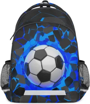 Sport Football Ball School Backpack for Girl Boy Teen Soccer Sport Student Bookbag for Elementary Primary Junior School Bags College Travel Daypack Laptop Backpack for Men Women