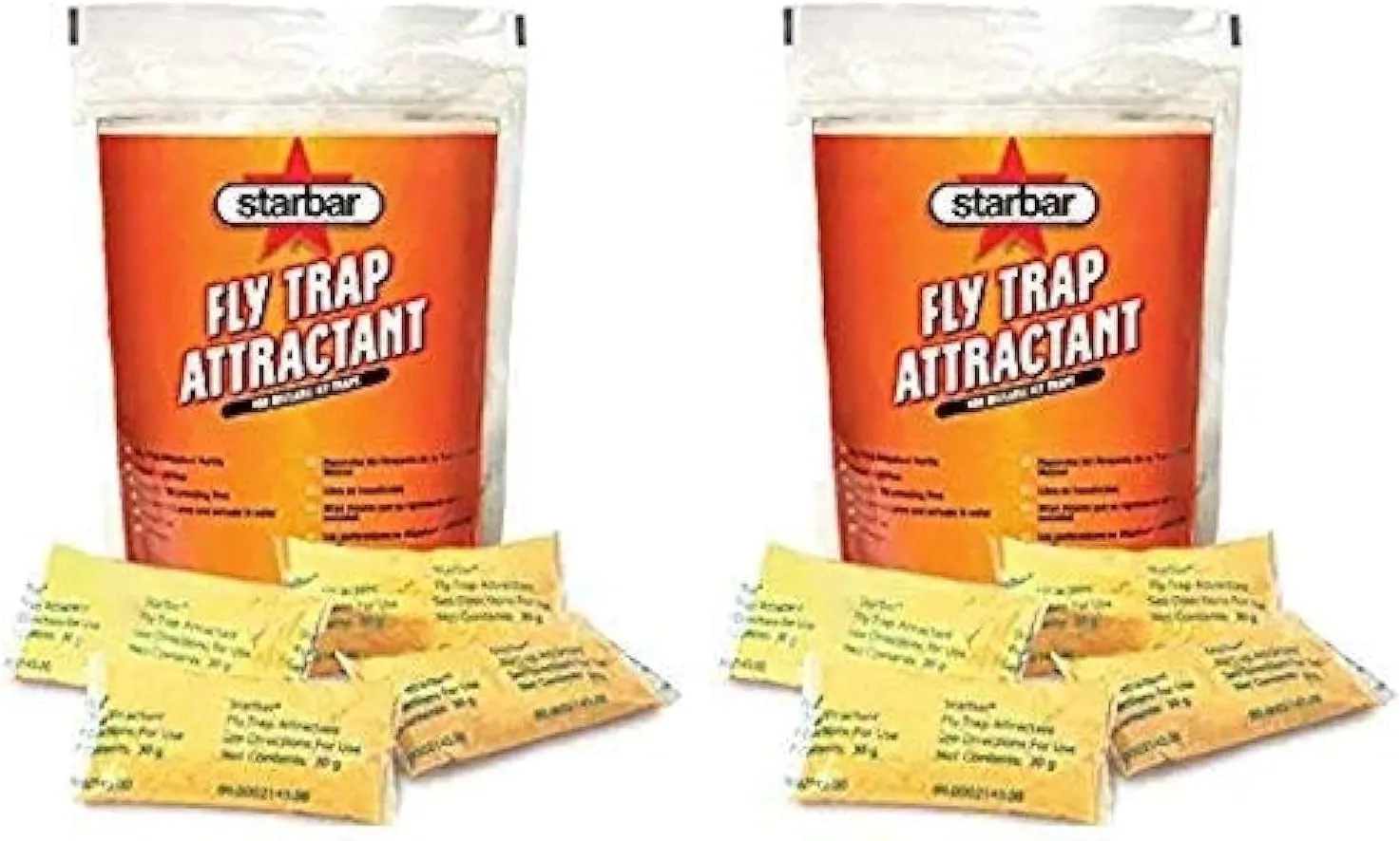 Starbar 2 Bags of Fly Trap Attractant, 16 Pouches Total