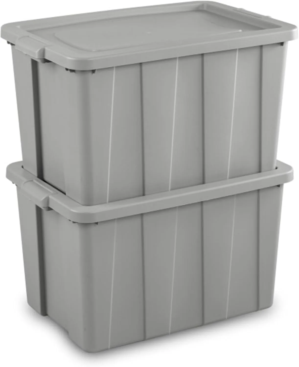 Sterilite 4 Pack Tuff1 Storage Tote, Stackable Plastic Bin with Lid, 30 Gallon