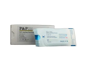 Sterilization Pouches 2.25”x4” Self-Sealing Autoclave Bags with Indicators for Professional Surgical Instrument Cleaning by P&P Medical Surgical (600)