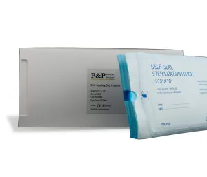 Sterilization Pouches 5.25”x10” Self-Sealing Autoclave Bags with Indicators for Professional Surgical Instrument Cleaning by P&P Medical Surgical (200)