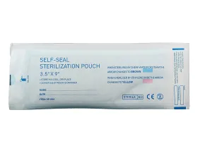 Sterilization Pouches Self-Sealing Autoclave Bags with Indicators by P&P Medical Surgical for Professional Surgical Instrument Cleaning (3.5" x 9" - Case of 4000)
