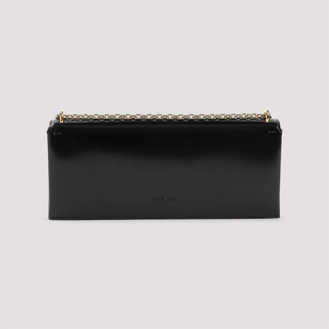 Structured Black Calf Leather Shoulder Bag