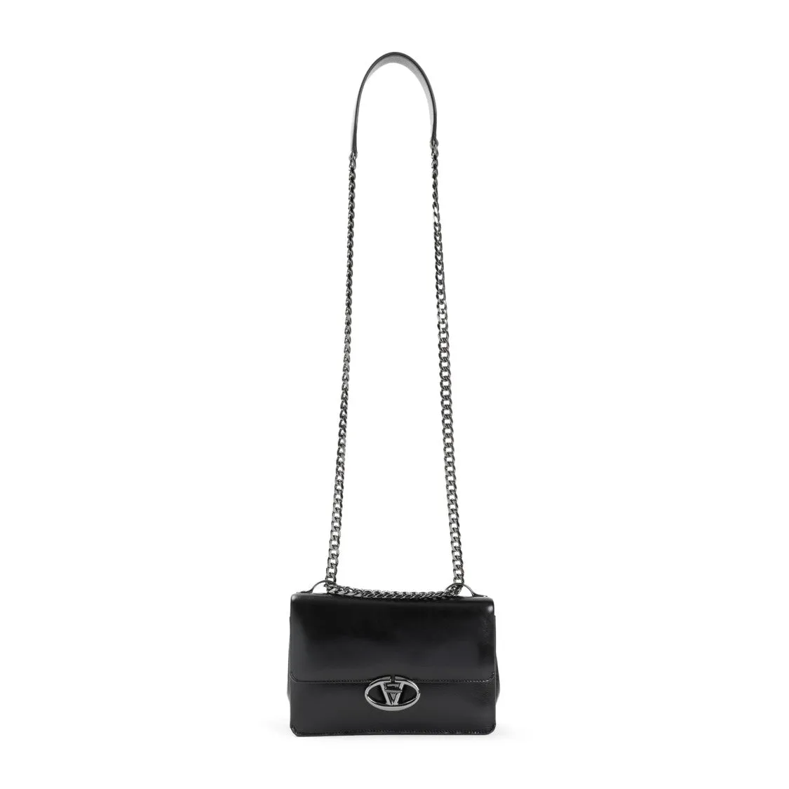Structured Leather Shoulder Bag