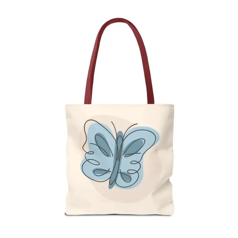 Stylish Butterfly Print Tote Bag for Beach and Town