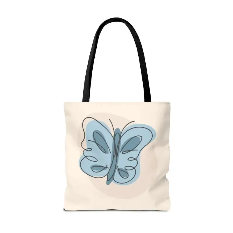 Stylish Butterfly Print Tote Bag for Beach and Town