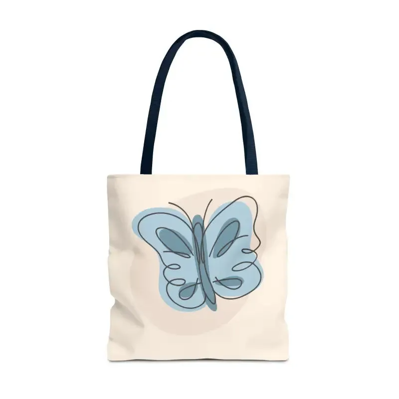 Stylish Butterfly Print Tote Bag for Beach and Town