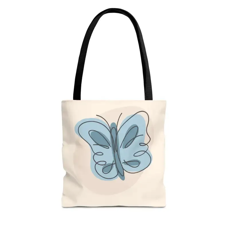 Stylish Butterfly Print Tote Bag for Beach and Town