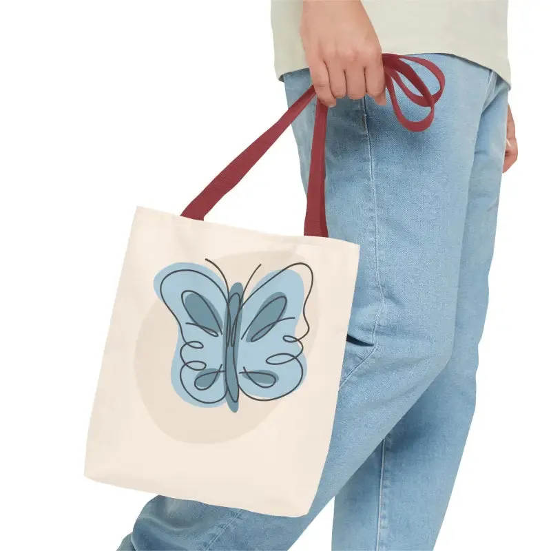 Stylish Butterfly Print Tote Bag for Beach and Town