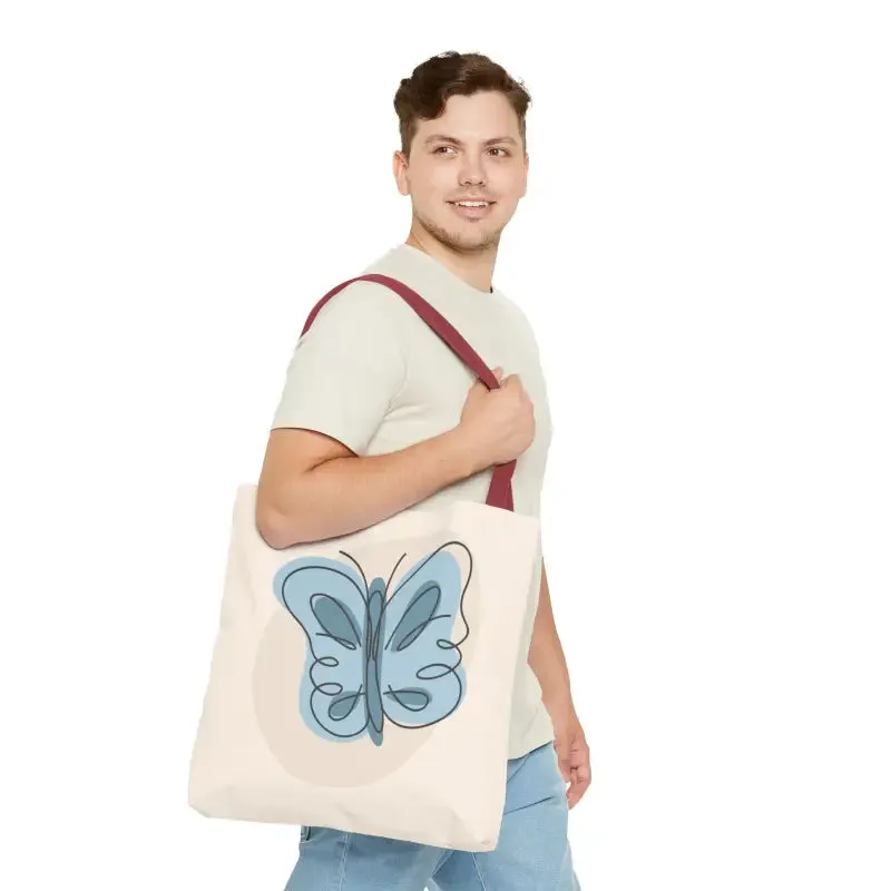 Stylish Butterfly Print Tote Bag for Beach and Town