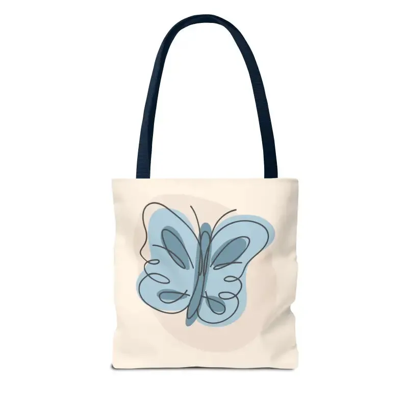 Stylish Butterfly Print Tote Bag for Beach and Town