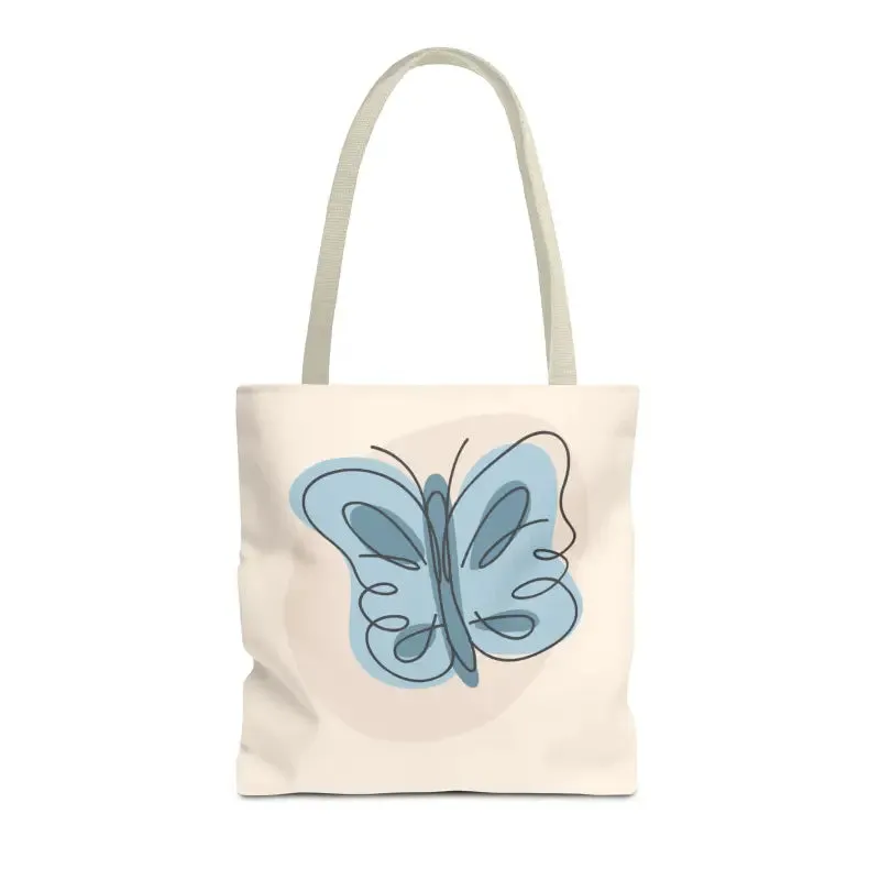 Stylish Butterfly Print Tote Bag for Beach and Town