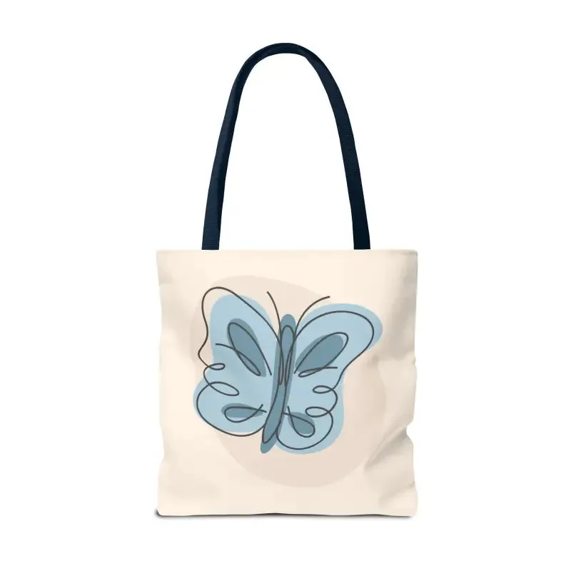 Stylish Butterfly Print Tote Bag for Beach and Town