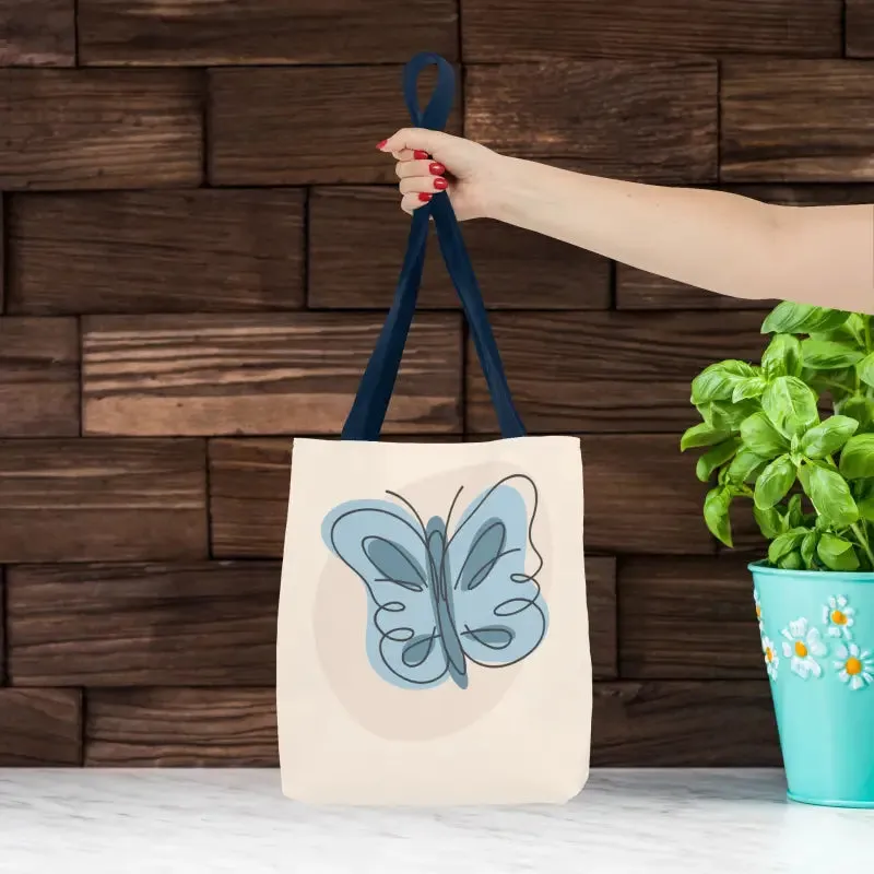 Stylish Butterfly Print Tote Bag for Beach and Town
