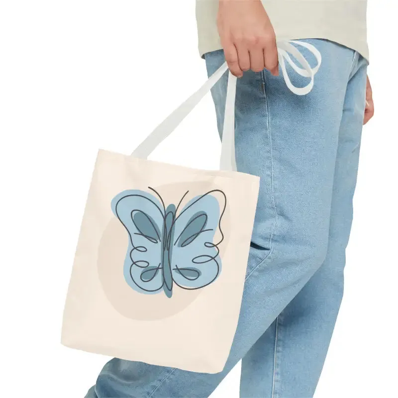 Stylish Butterfly Print Tote Bag for Beach and Town