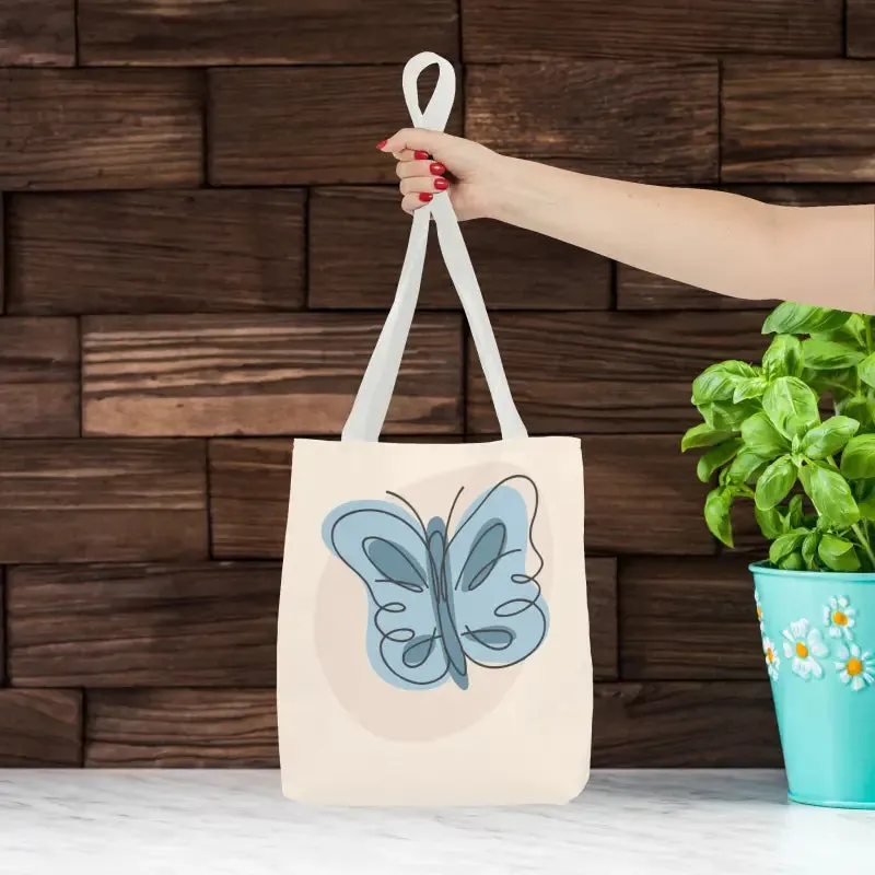 Stylish Butterfly Print Tote Bag for Beach and Town